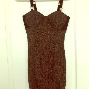 Rachel Roy Black and Gold Dress